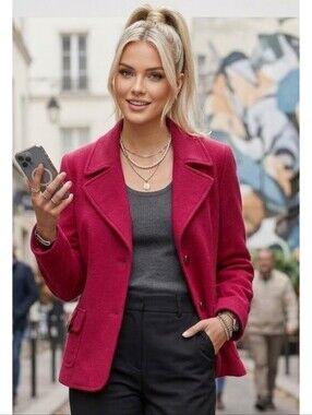 Talbots Wool Jacket Red Size 12